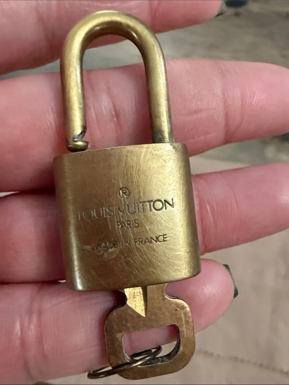 Louis Vuitton Gold Padlock with Key - Picture 2 of 3